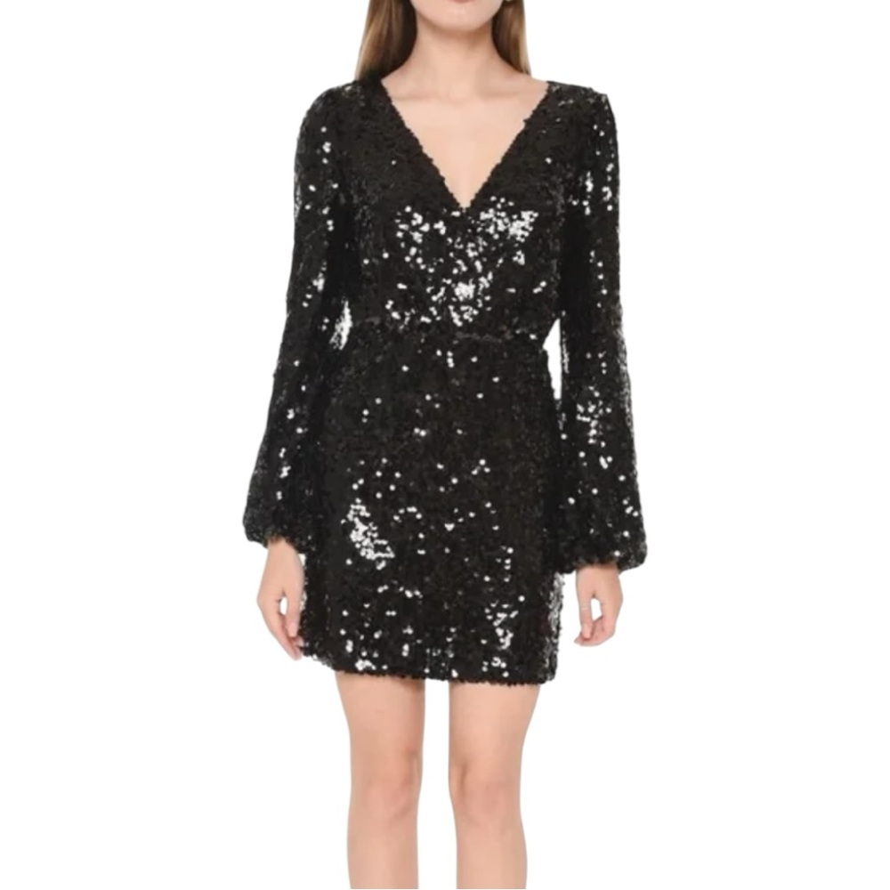 Wayf Nordstrom Black Sequin Dress Size XS NWT